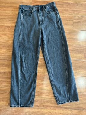 Denim Forum 90s Seamed Hi-Rise Barrel Jeans